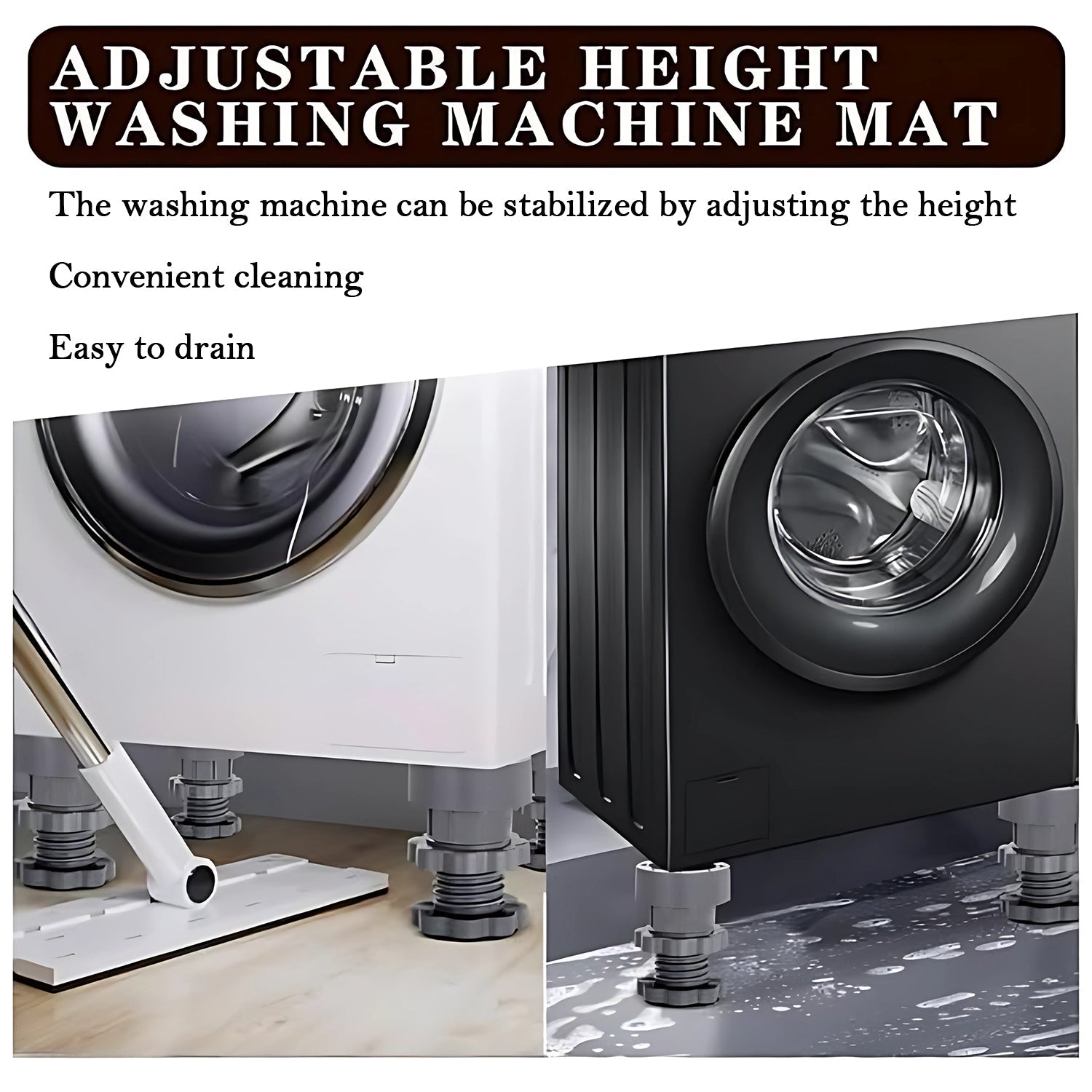 Adjustable Anti-Vibration Pads for Washing Machine and Refrigerator Base (4 Pc) Adjustable Anti-Vibration Pads for Washing Machine and Refrigerator Base (4 Pc)